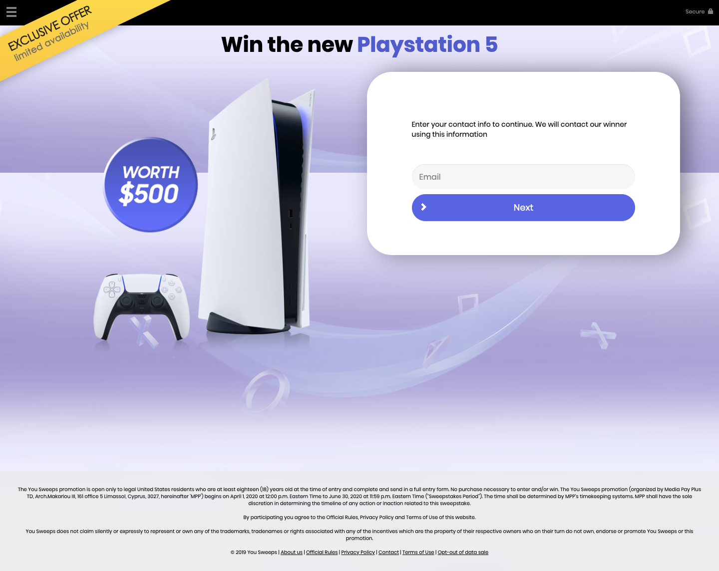 Win a Playstation 5